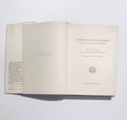 Frontespizio libro Lettere di Santa Caterina Biblioteca Fides Roma