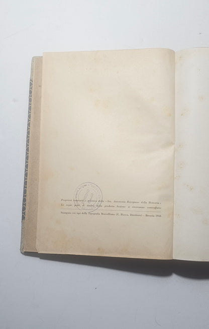 Colophon con data Melodia e Congedo Angelo Canossi iolibrocarmine - edizione rara
