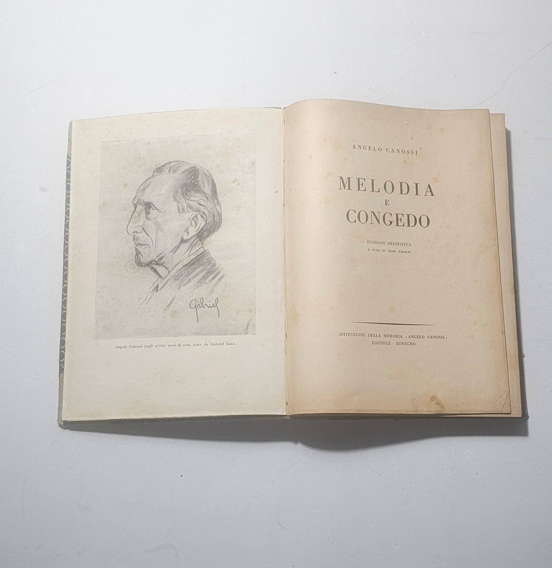 Frontespizio Melodia e Congedo Angelo Canossi iolibrocarmine
