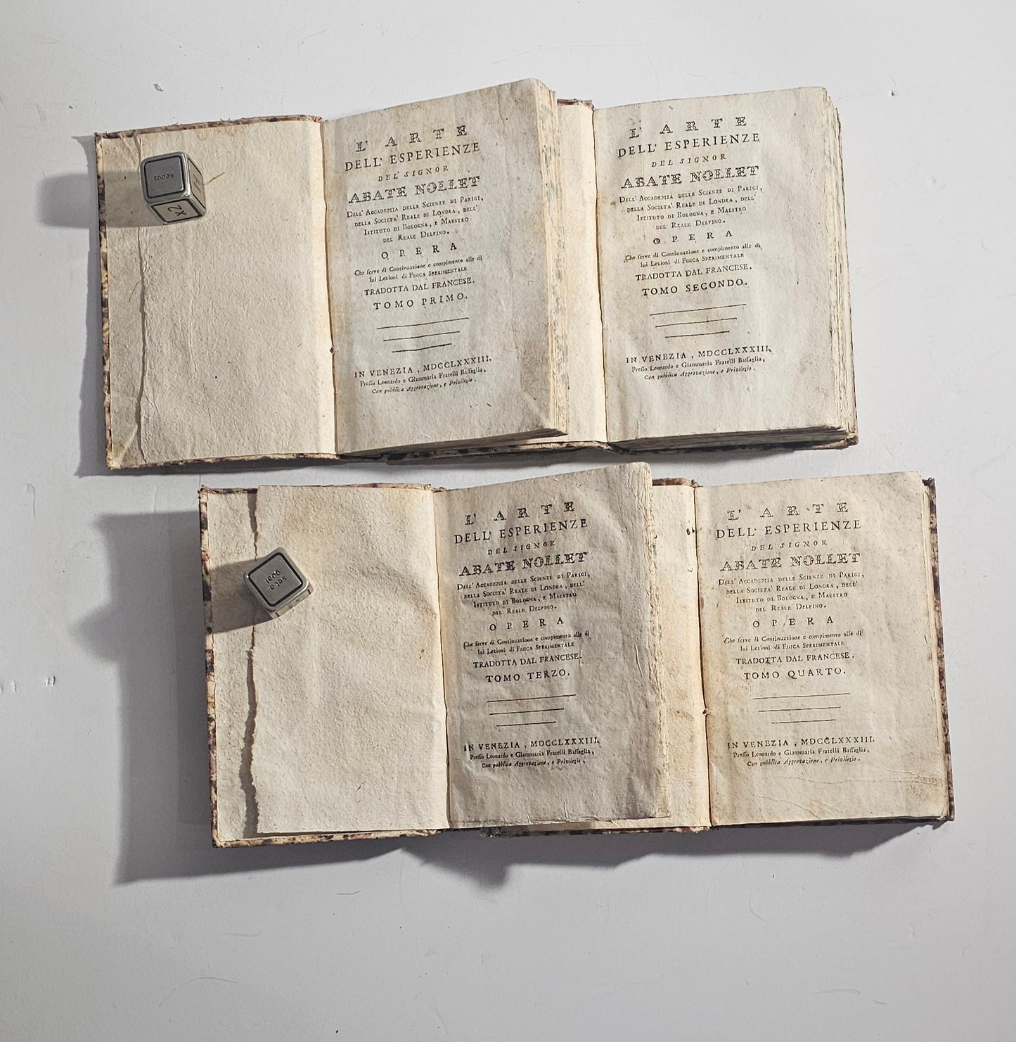iolibrocarmine fisica sperimentale frontespizio settecentina 1700
