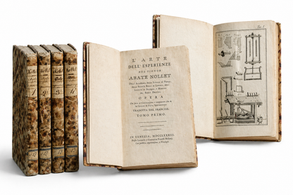 Nollet, Abate – L’Arte delle Esperienze. Venezia, 1783. 4 voll. - IOLIBROCARMINE