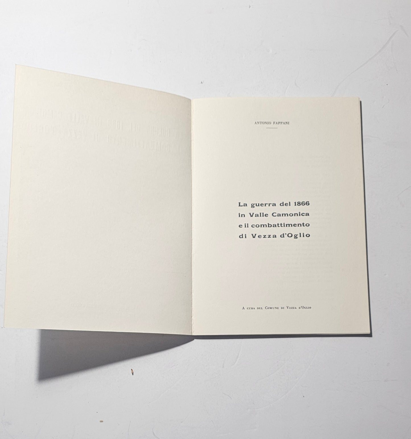 Frontespizio del volume storico sul combattimento di Vezza d’Oglio iolibrocarmine