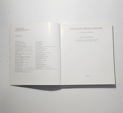 Frontespizio Collezione Privata Bergamo arte italiana del XX secolo iolibrocarmine
