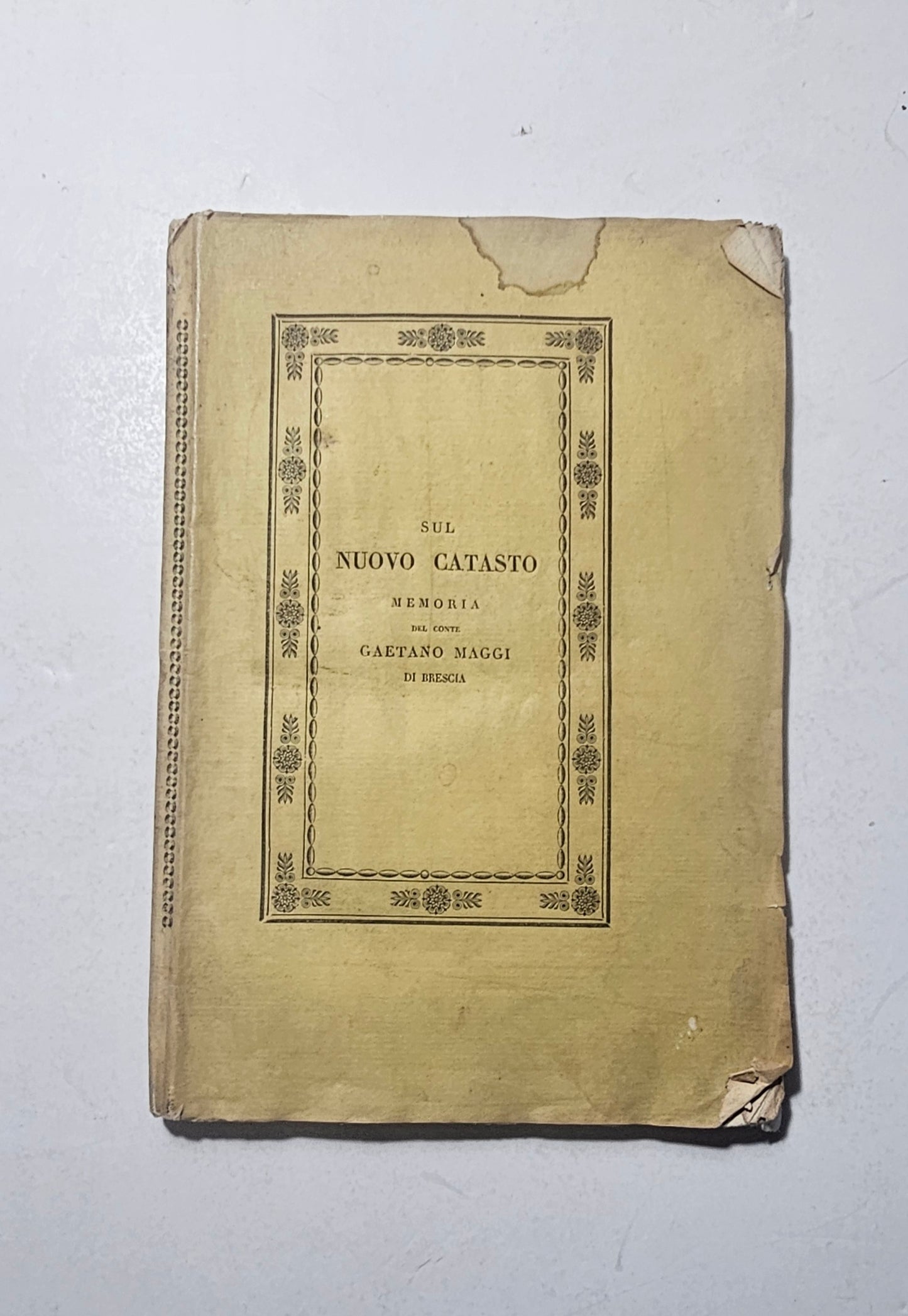 Sul Nuovo Catasto Gaetano Maggi Brescia 1845 iolibrocarmine
