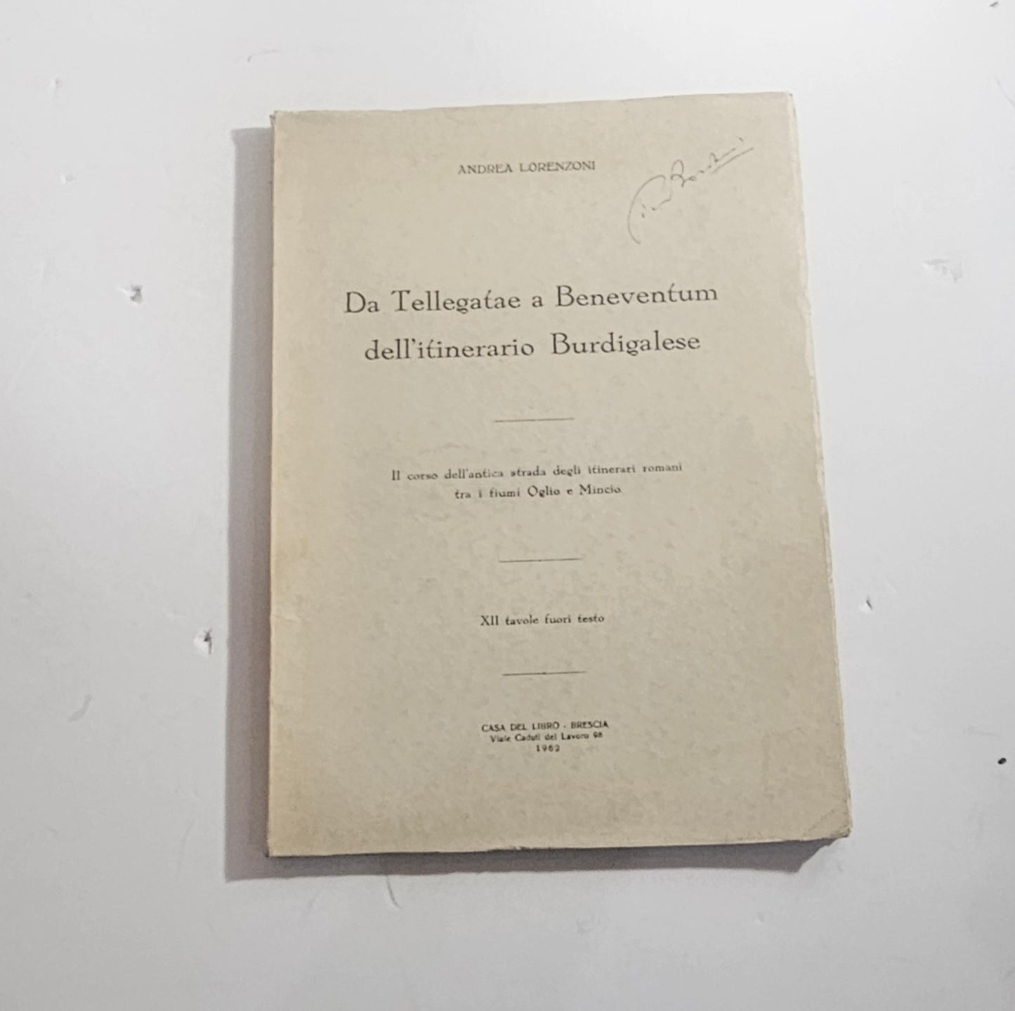 libro itinerario burdigalese lorenzoni 1962 copertina
