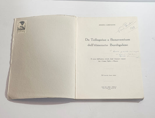 frontespizio tellegatae beneventum itinerario burdigalese