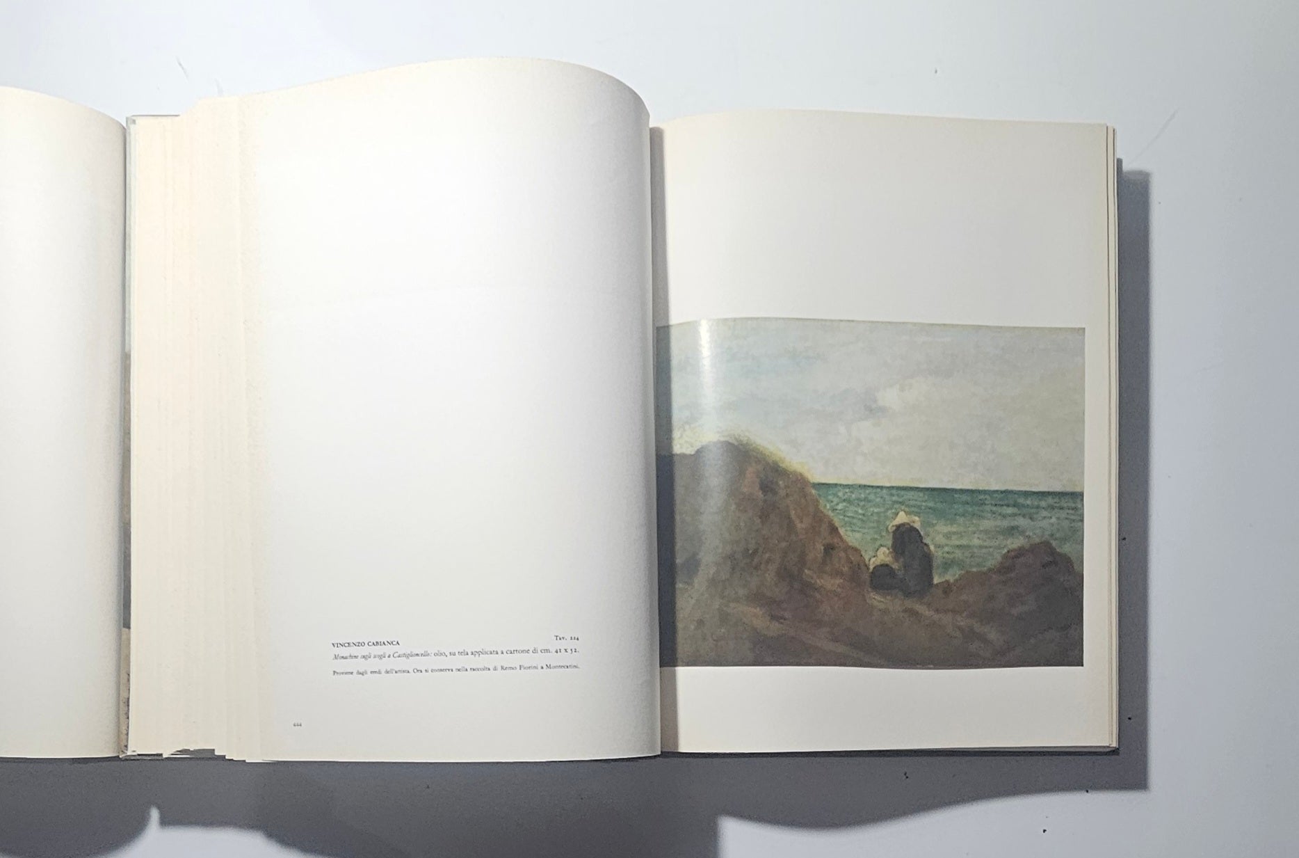 Tavola illustrata con opera di Giovanni Fattori nel volume Genio Dei Macchiaioli io libro carmine