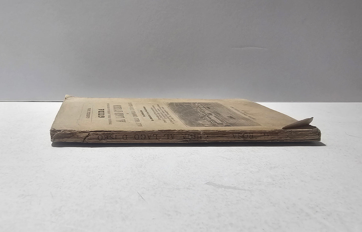 Dorso originale guida antica Lago d’Iseo iolibrocarmine
