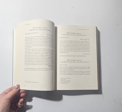 Pagine interne con lettere e documenti storici di Luigi Basiletti io libro carmine