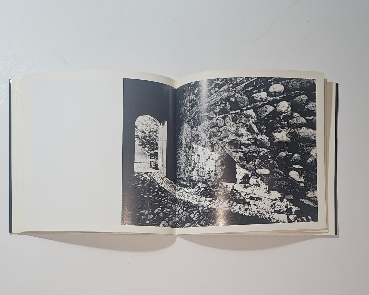 Pagine interne con fotografie in bianco e nero della dimora medievale io libro carmine