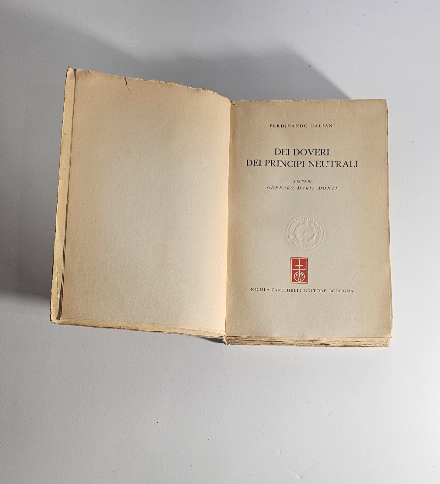 Frontespizio Galiani Zanichelli Bologna io libro carmine
