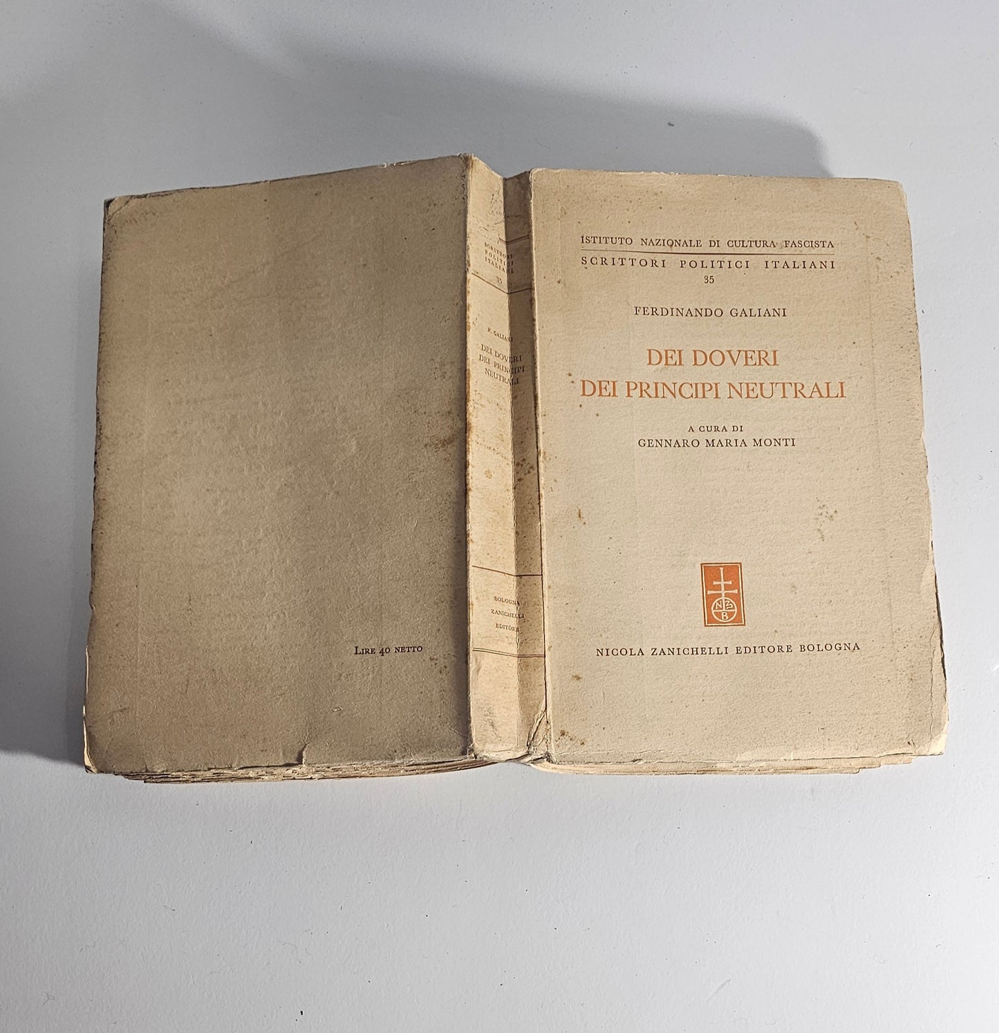 Libro Galiani dei doveri principi neutrali Zanichelli io libro carmine
