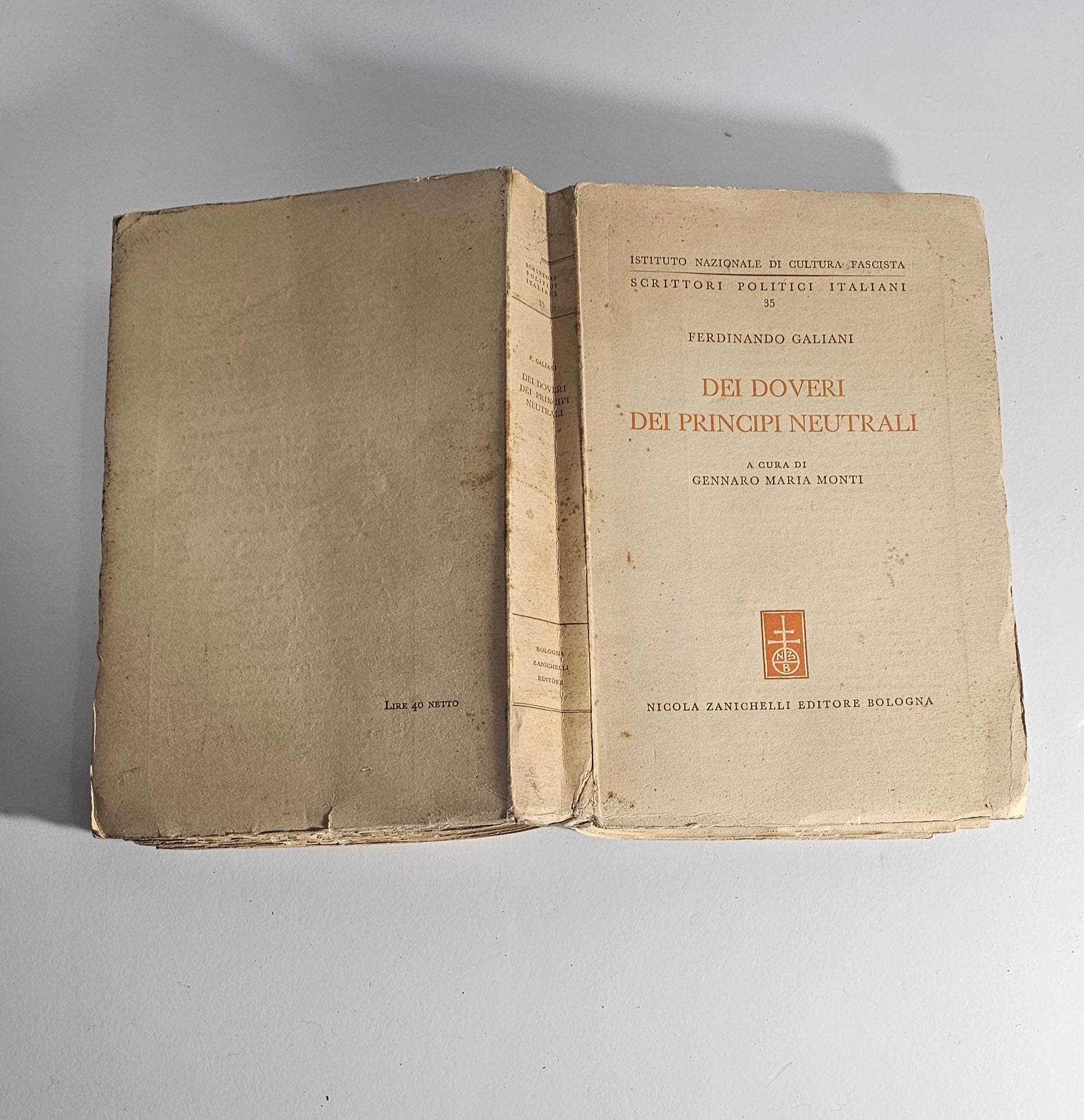 Libro Galiani dei doveri principi neutrali Zanichelli io libro carmine
