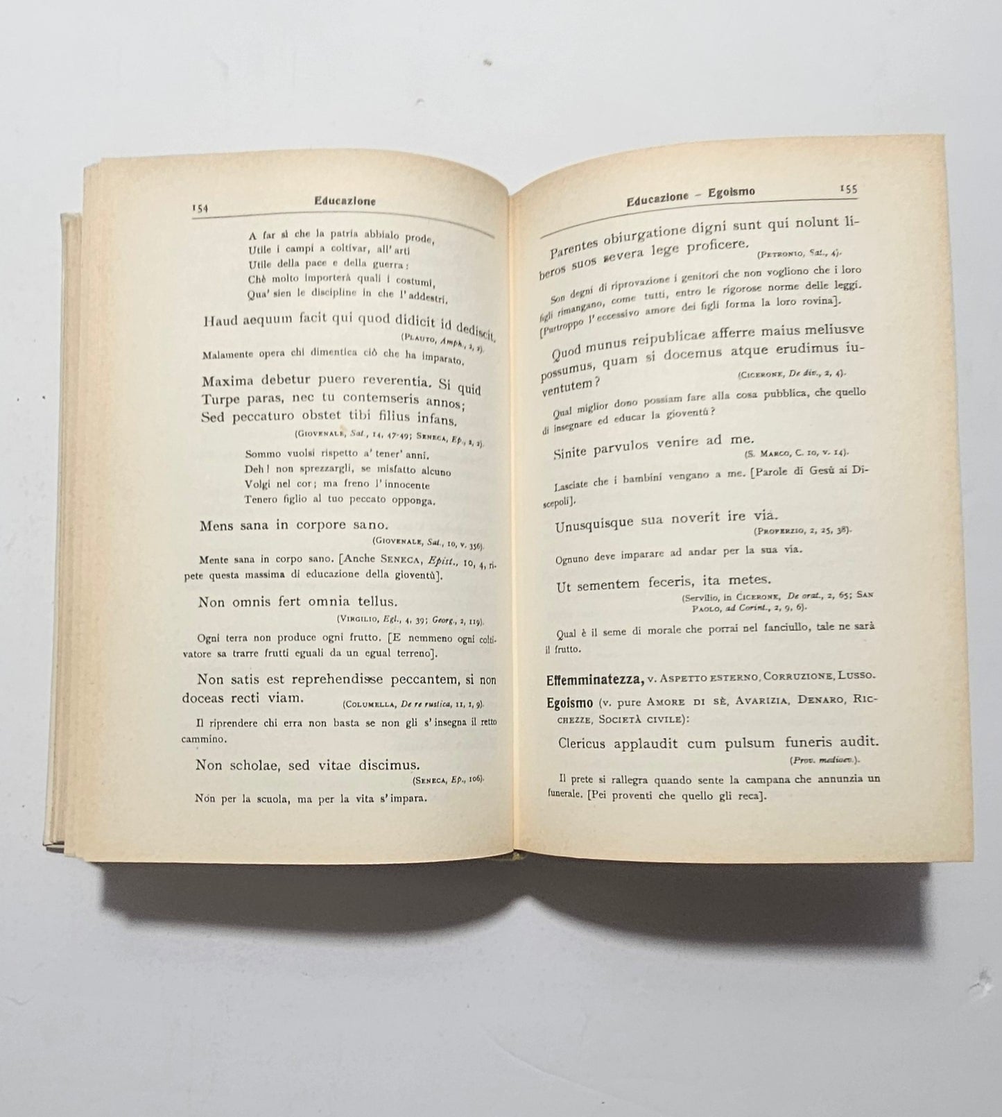 pagine interne con proverbi latini e traduzione
