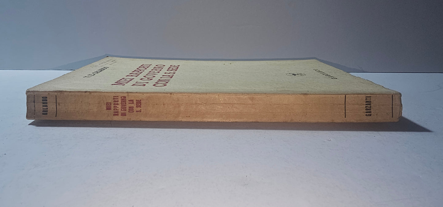 iolibrocarmine dorso libro Miei Rapporti di Governo con la S Sede Garzanti