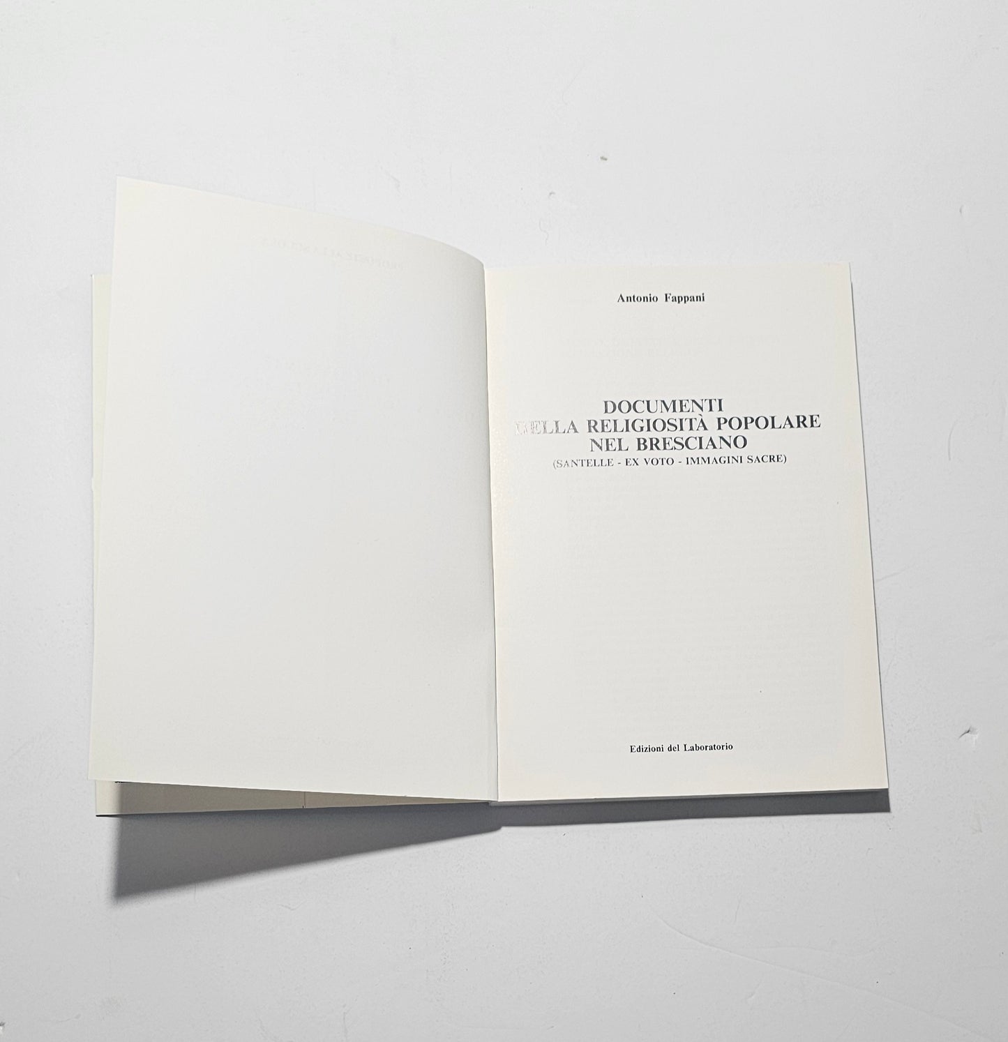 frontespizio del libro di antonio fappani
ex voto santelle edizione del laboratorio iolibrocarmine