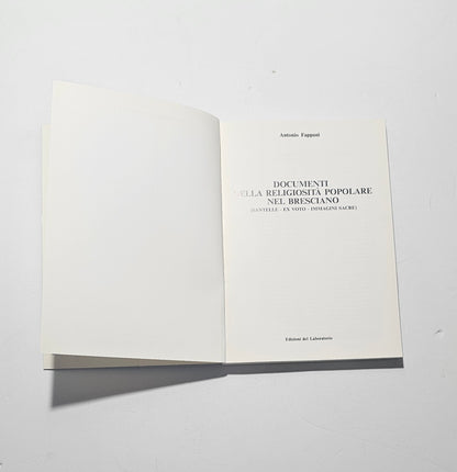 frontespizio del libro di antonio fappani
ex voto santelle edizione del laboratorio iolibrocarmine