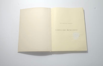 Frontespizio Gerolamo Romanino Artisti Bresciani del Cinquecento iolibrocarmine
