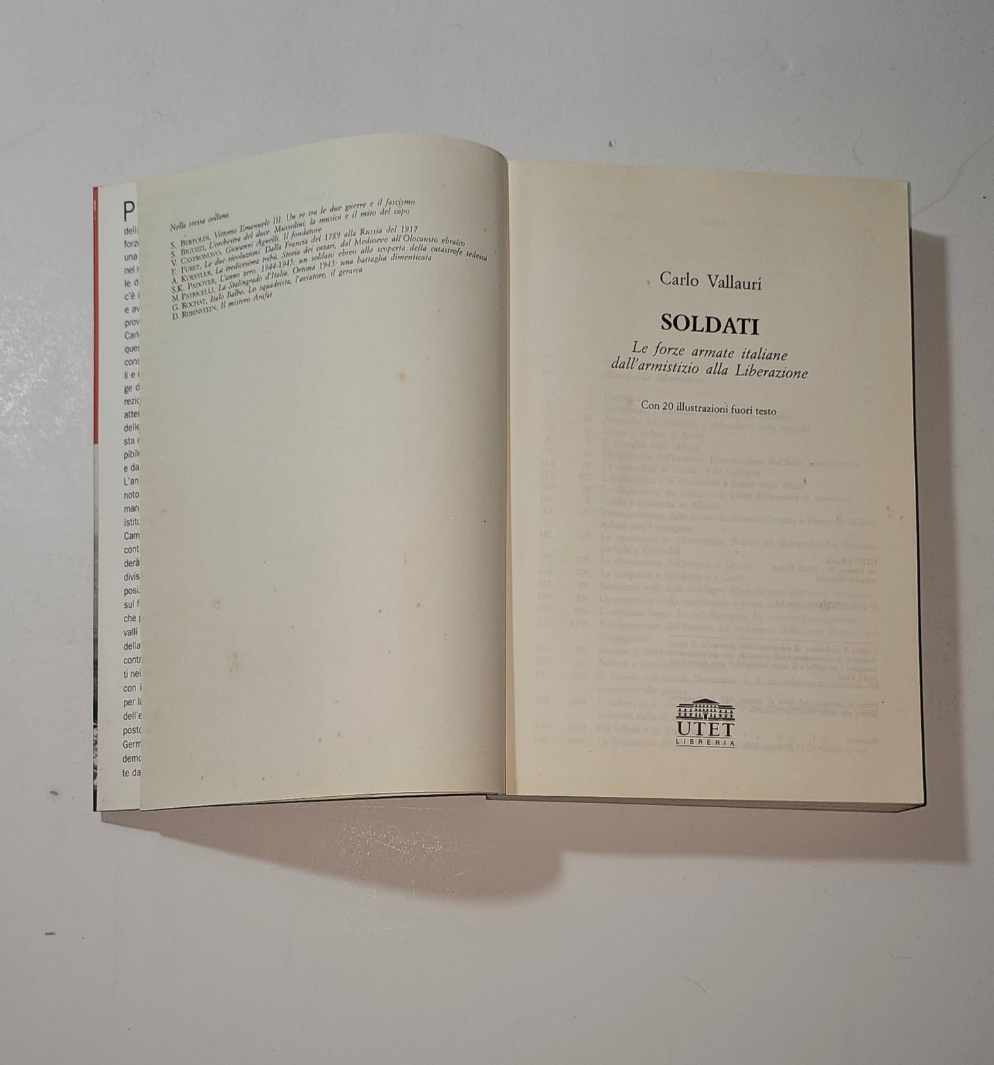 Frontespizio del volume Soldati di Carlo Vallauri io libro carmine