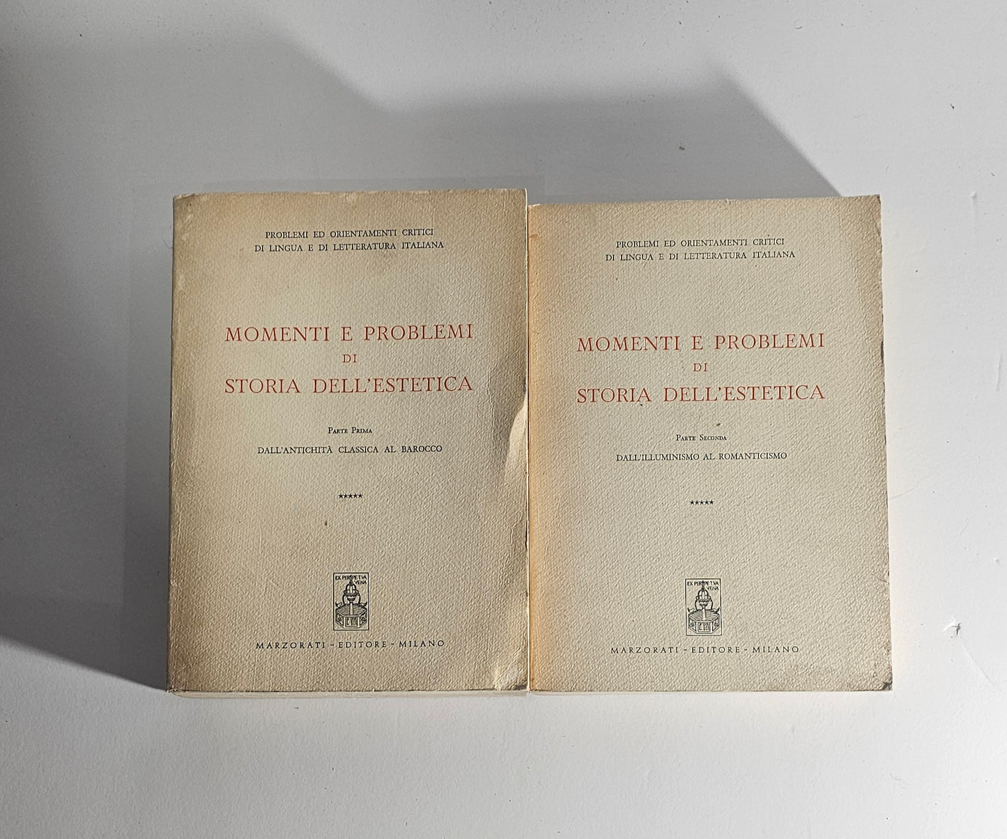 Libro Momenti e Problemi storia estetica Marzorati io libro carmine
