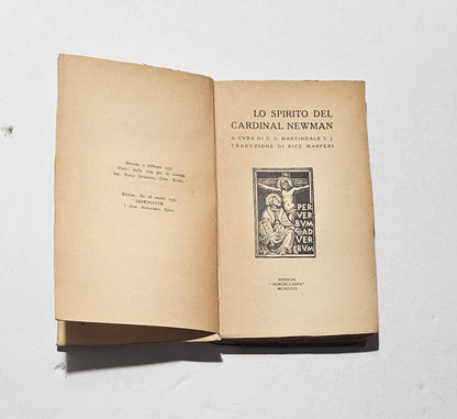 frontespizio libro newman brescia edizione antica

