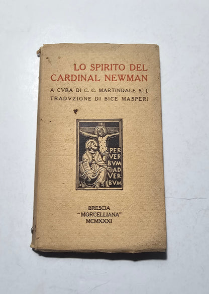 lo spirito del cardinal newman copertina morcelliana 1931

