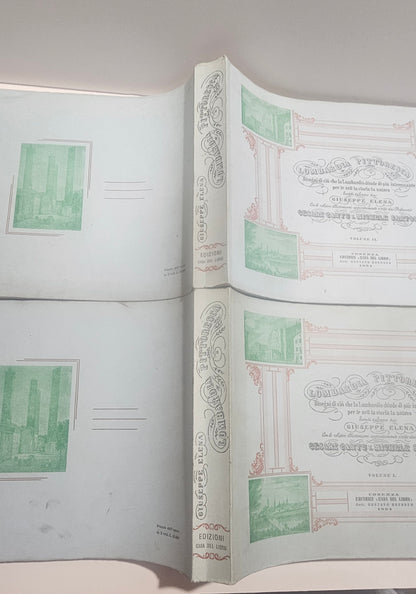 Dorso libri Lombardia pittoresca edizione antica