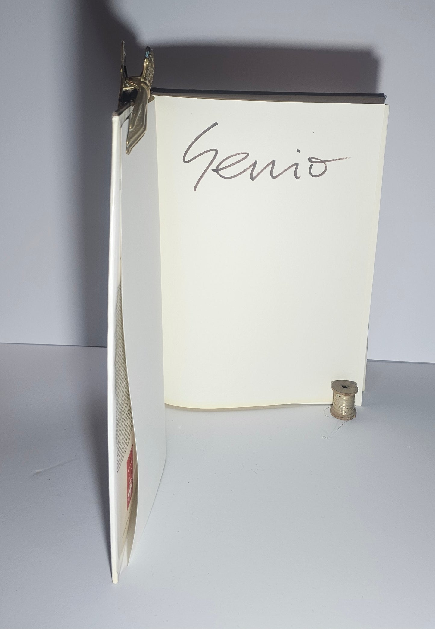 Firma a pennarello su libro Macchiaioli pagina interna