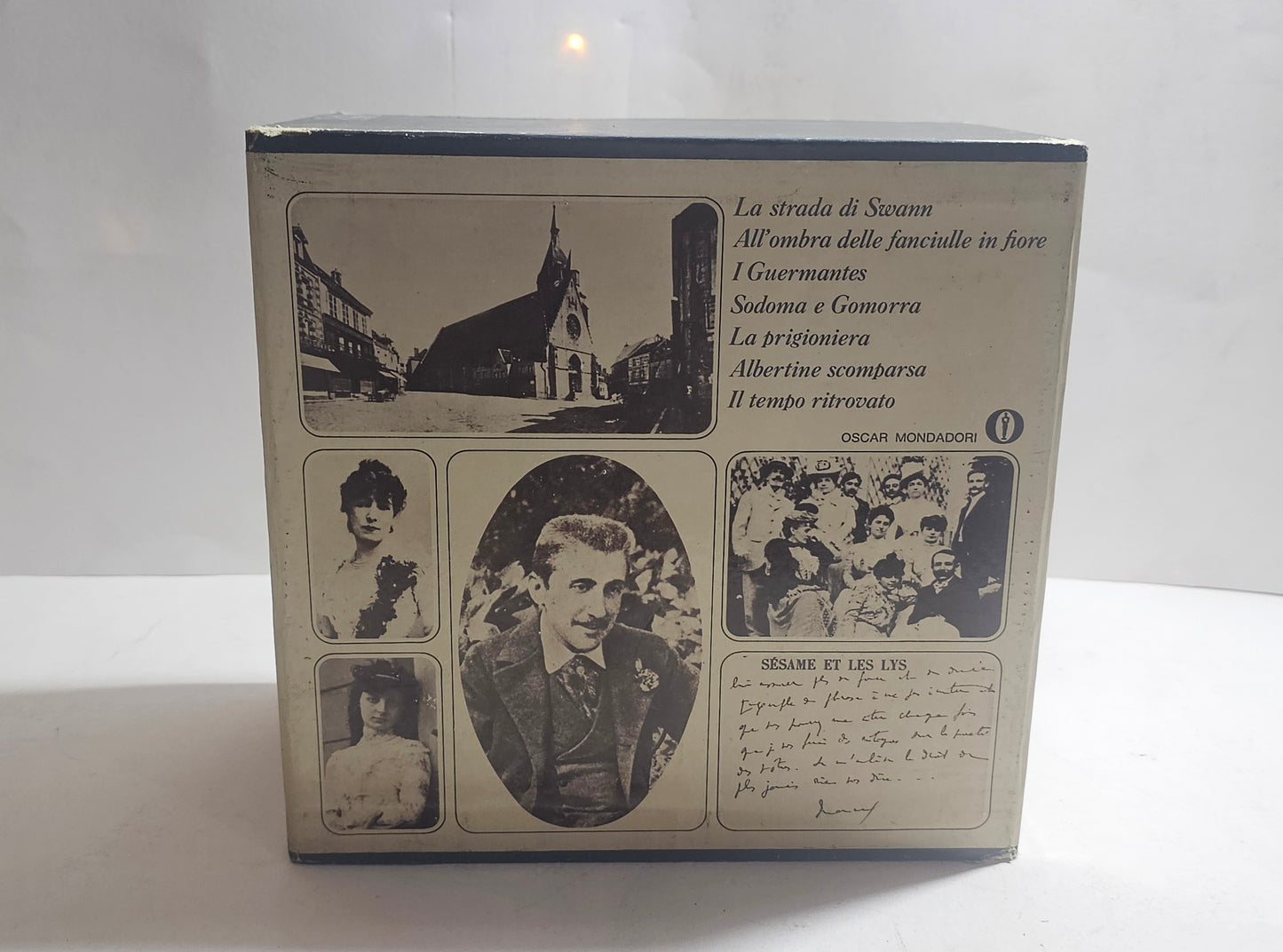 Marcel Proust Alla ricerca del tempo perduto cofanetto retro 7 volumi Oscar Mondadori