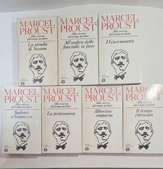Marcel Proust Alla ricerca del tempo perduto copertine 7 volumi Oscar Mondadori
