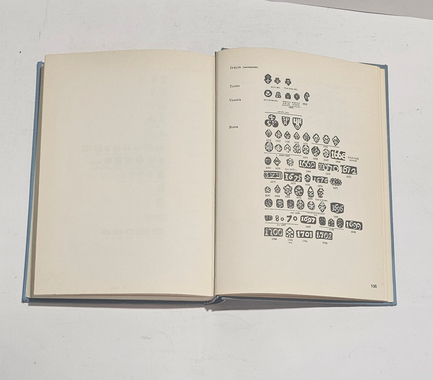 Dettaglio marchi argenteria europea XVI XIX secolo libro