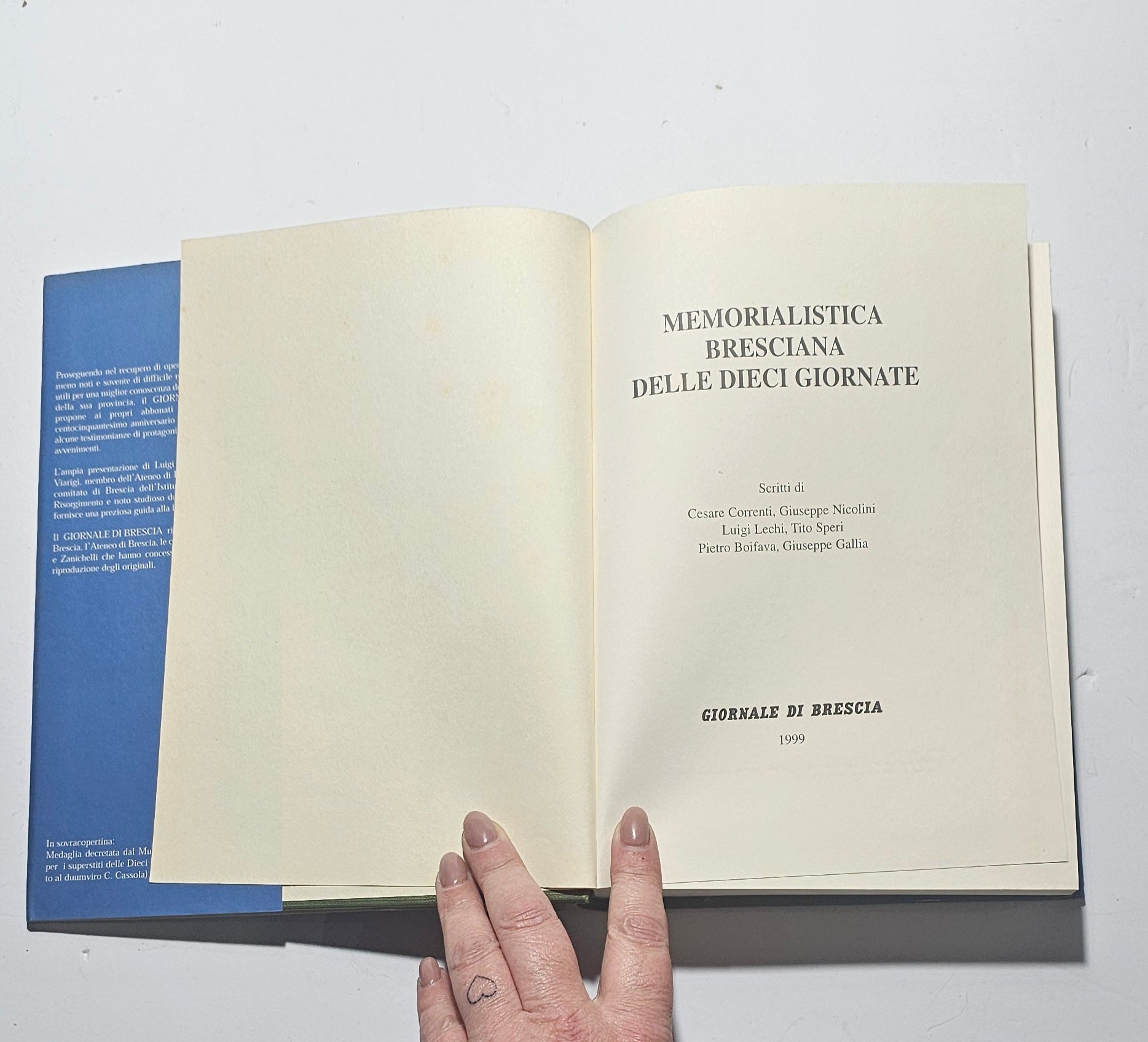 frontespizio memorialistica bresciana delle dieci giornate brescia iolibrocarmine
