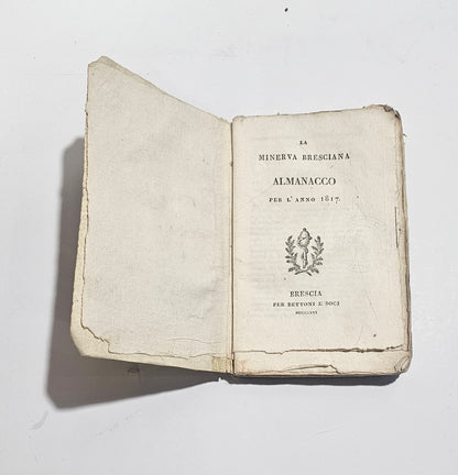 Frontespizio Minerva Bresciana almanacco 1817