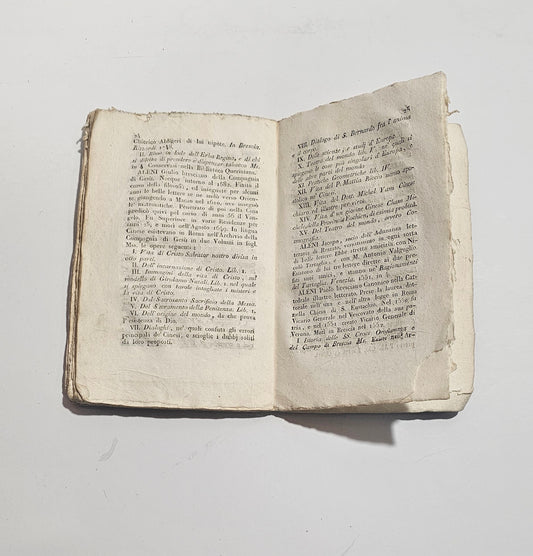 Pagine interne almanacco bresciano antico 1817