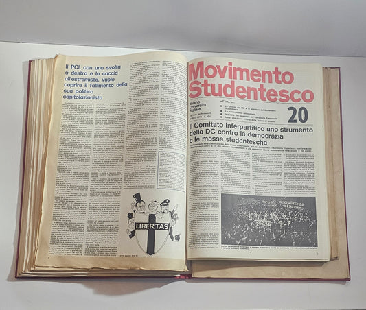 dettaglio interno libro movimento studentesco articoli e documenti