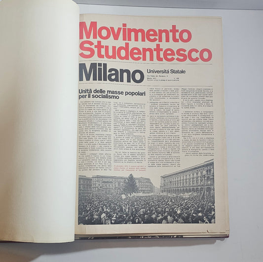 pagina interna movimento studentesco milano università statale articoli politici
