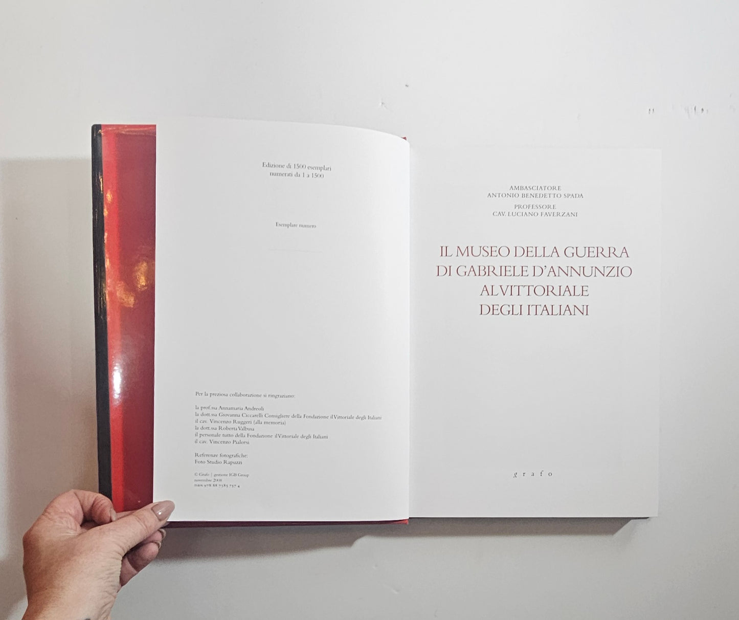 Volume illustrato storia militare italiana grafo casa museo frontespizio