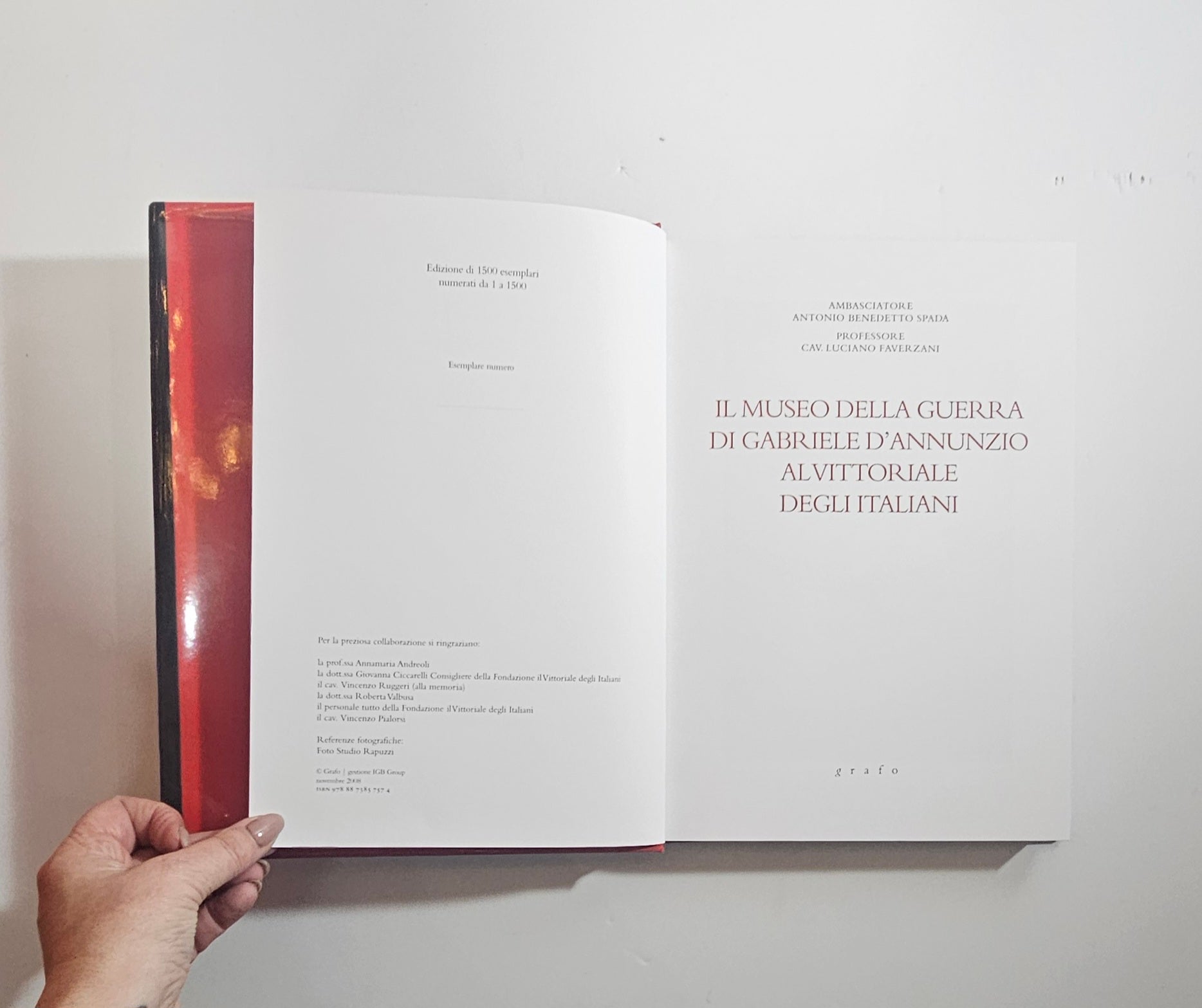 Volume illustrato storia militare italiana grafo casa museo frontespizio