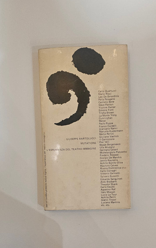 Libro Mutations Bartolucci teatro immagine arte contemporanea io libro carmine
