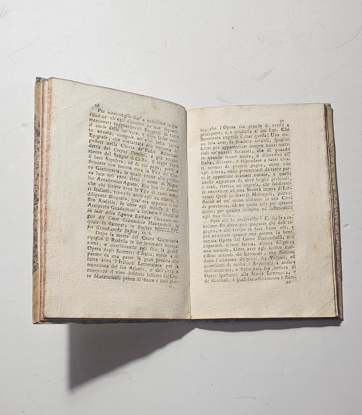 Pagine interne del volume antico dedicato a Giambattista Rodella iolibrocarmine