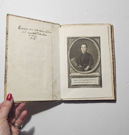 Ritratto inciso di Giambattista Rodella in libro antico del 1804 iolibrocarmine