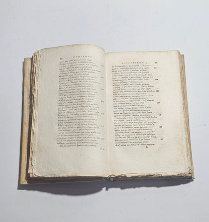 pagina interna testo greco libro antico settecento
