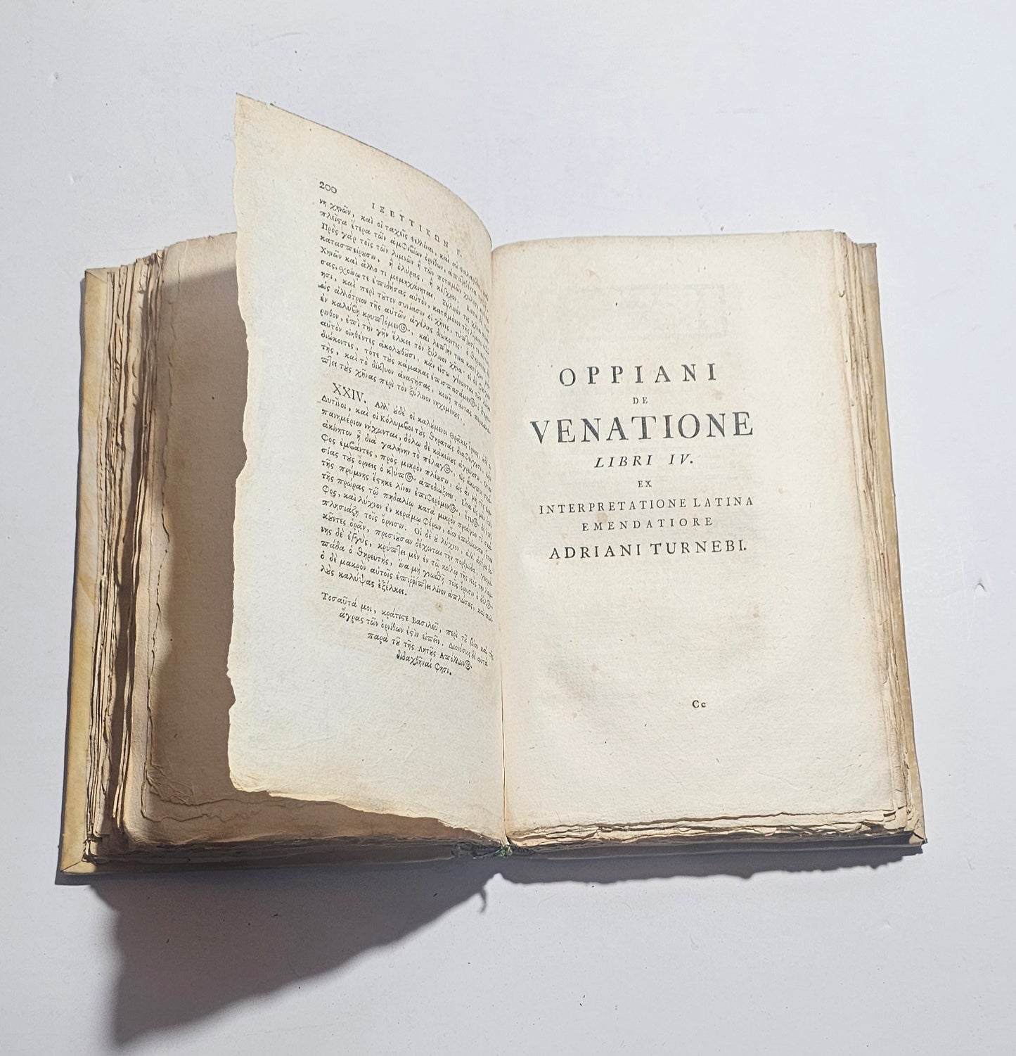 pagina titolo venatione interpretazione latina adriani turnebi
