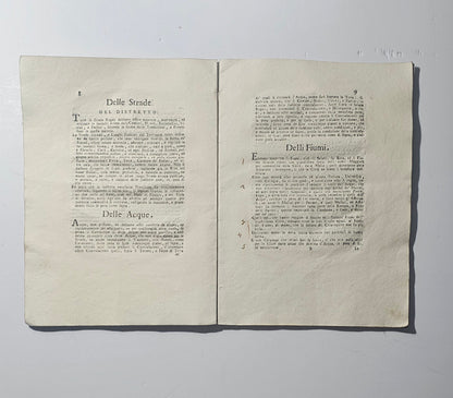 Pagine interne del raro statuto di Brescia del 1795 io libro carmine