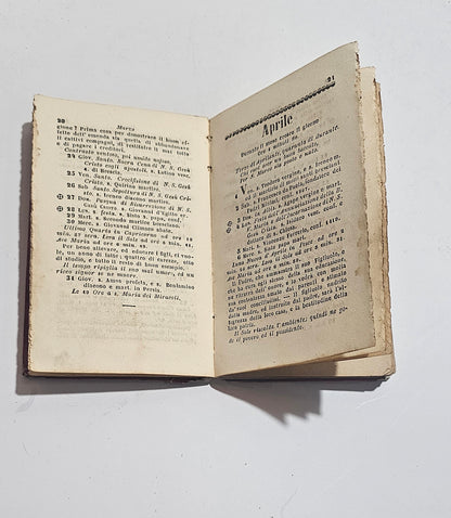 Pagine calendario astrologico antico 1864