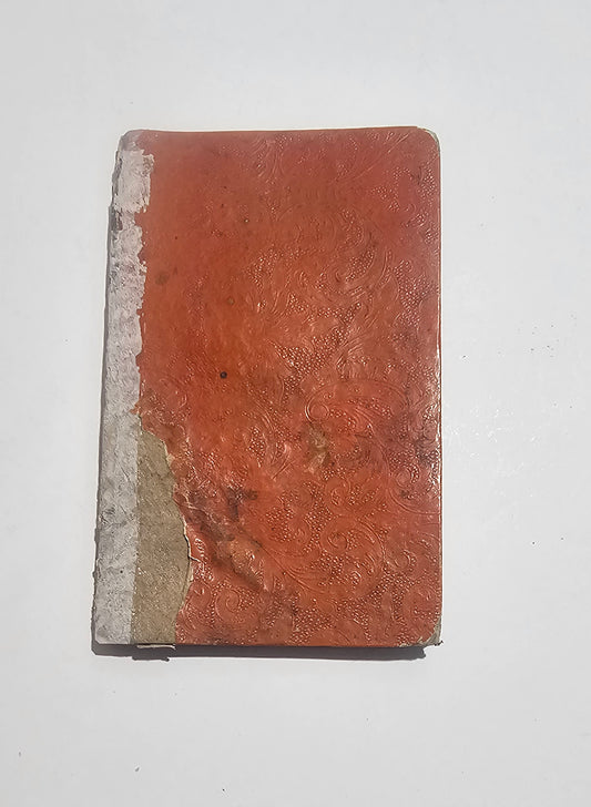 Dettaglio dorso danneggiato libro antico ottocento