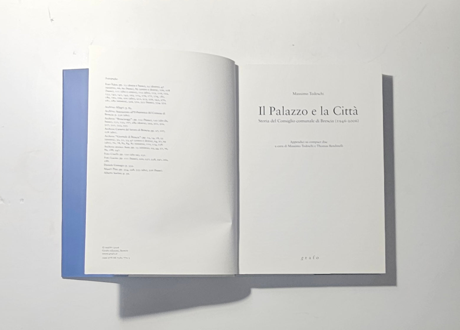 iolibrocarmine frontespizio libro Il Palazzo e la Città Massimo Tedeschi Grafo