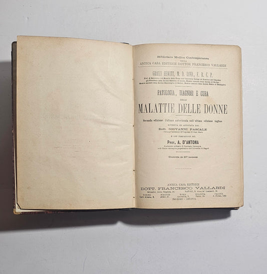 Libro antico Malattie delle Donne Hewitt
frontespizio