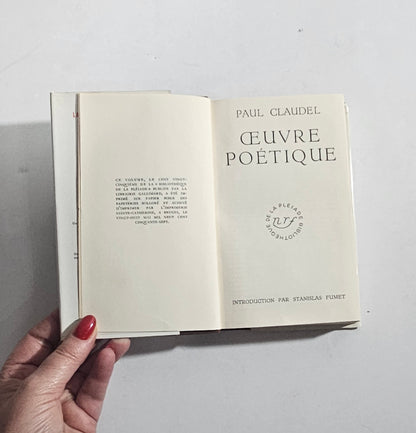 iolibrocarmine collezione pleiade claudel stanislas fumet 