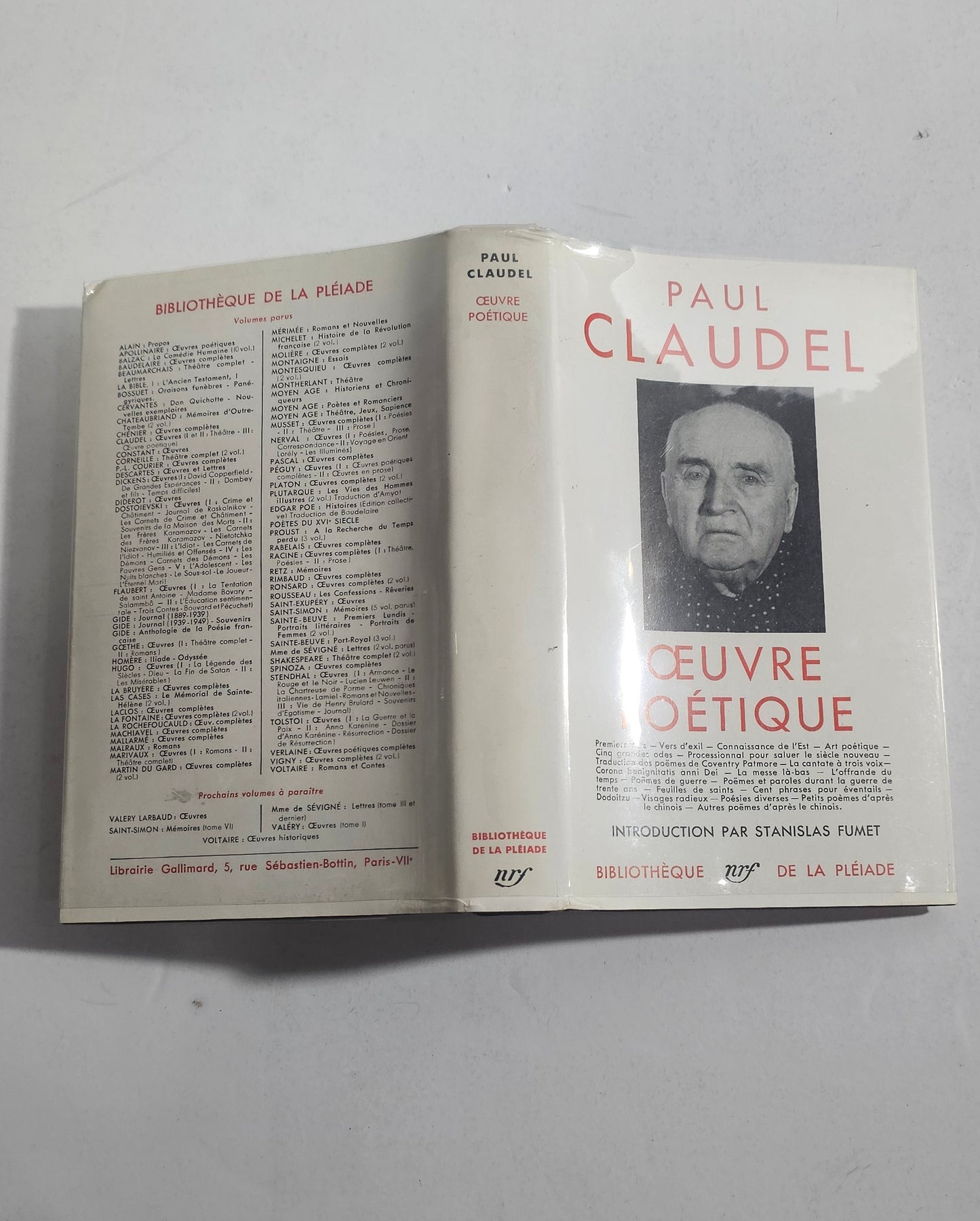 iolibrocarmine oeuvre poetique gallimard Paul Claudel Bibliotheque de la pleiade 

